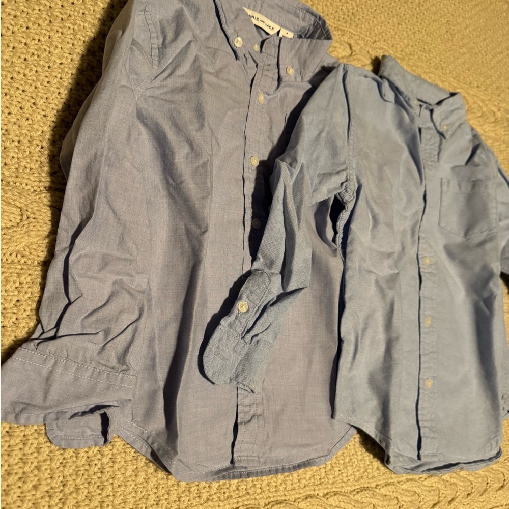 2 Janine and Jack Kids Blue Button-Down Shirts
